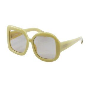 NEW JACQUEMUS SUNGLASSES, YELLOW WOMEN EYEWEAR JACQUEMUS CARRE ROND JAC/10 C3